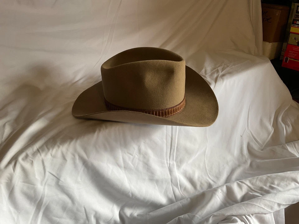 Vintage John B. Stetson Distressed Western XXXX Beaver Cowboy Hat Size 7-1/2 - Image 2 of 4