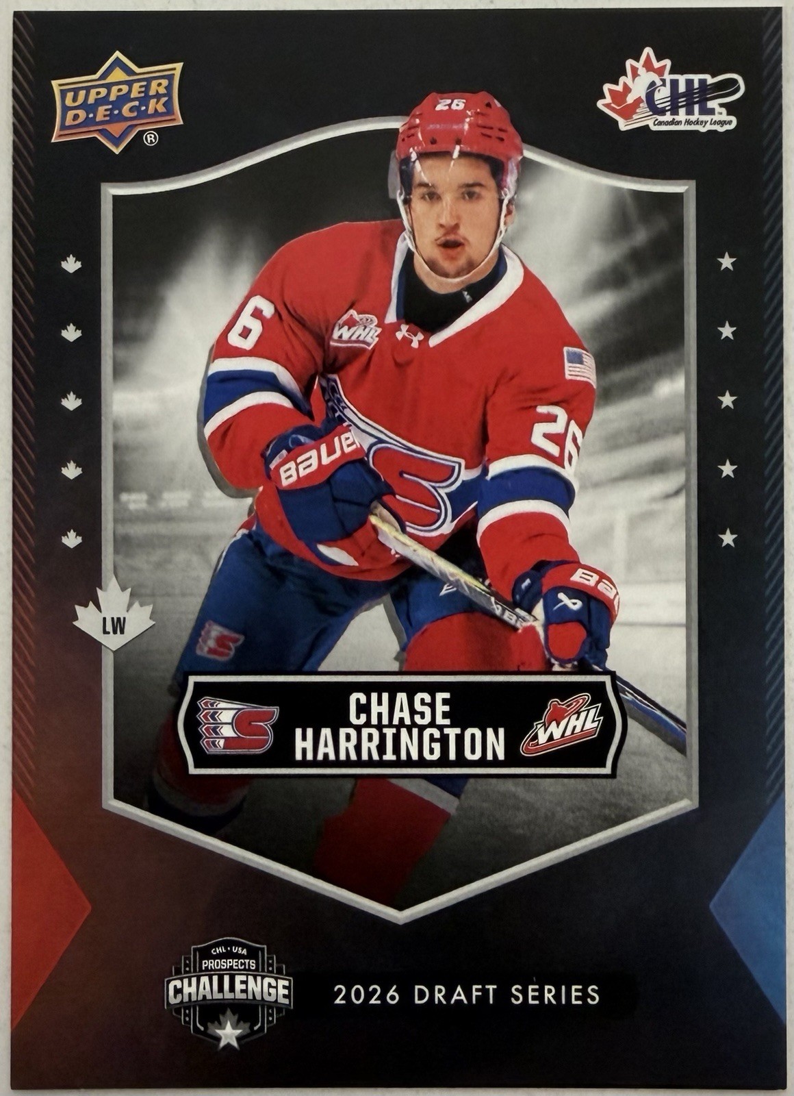 Chase Harrington Rookie 2025 Upper Deck Chl USA Prospects Challenge #PC-CH (RC)