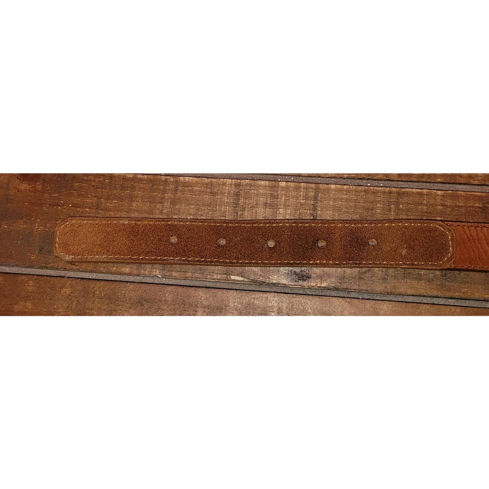 Calvin Klein 女式皮革和麂皮绒腰带棕色,尺寸 M — 第 4/4 张图片