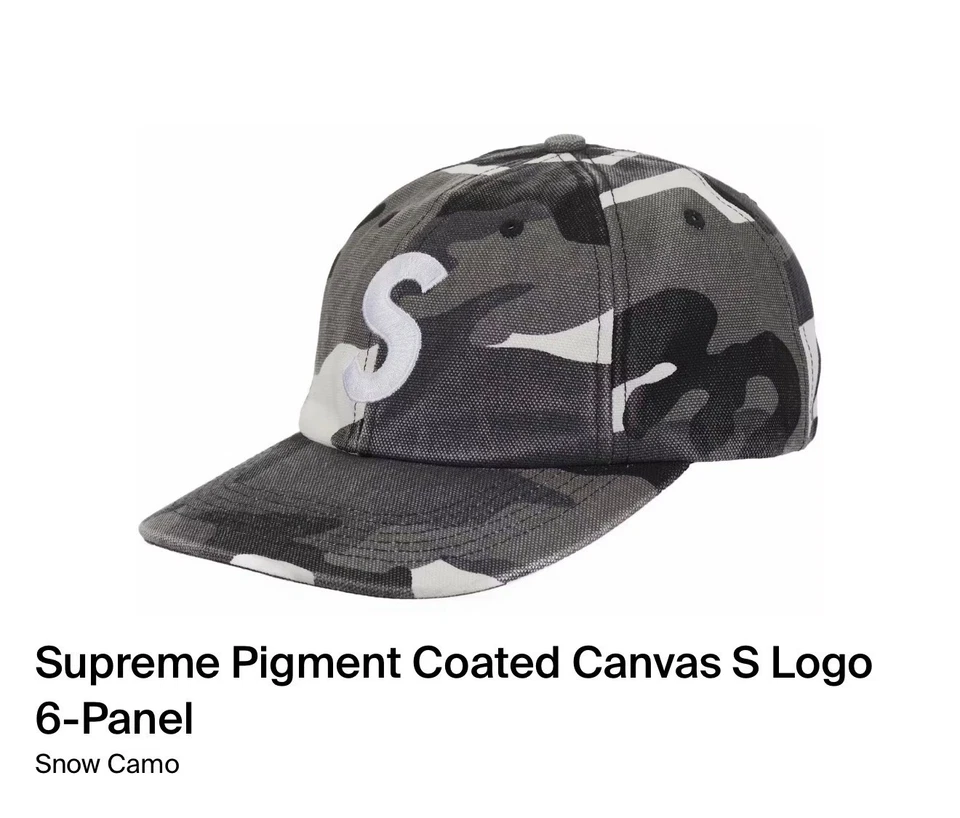 Lona recubierta de pigmento Supreme logotipo S 6 paneles camuflaje de nieve - 25FW Foto 2 de 3