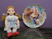 1998 Warner Bros Studio Store Wizard of Oz Dorothy Bean Bag Plush Doll  Plate