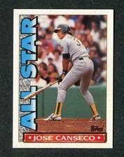 Jose Canseco A's Limited Edition 1990 Topps TV GLOSSY All-Star Baseball Card #11