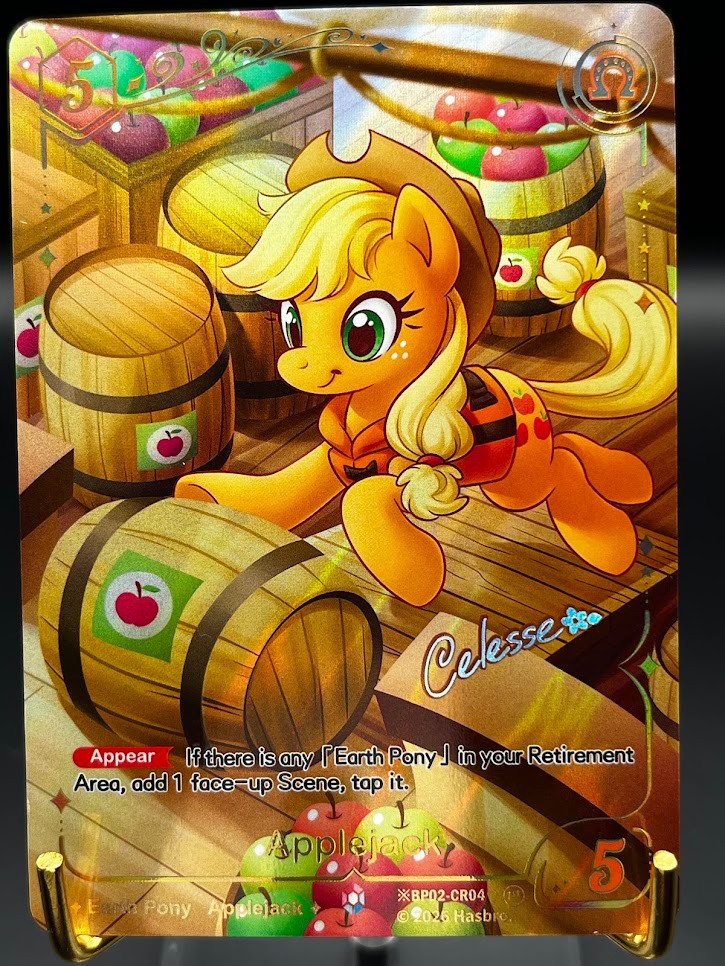 Kayou My Little Pony Discord ※BP02-CR04 Applejack Shining Colorful Rare Promo LP