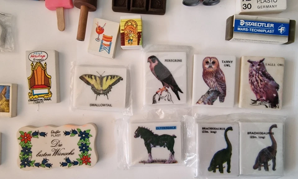 Vintage Erasers Rubbers Gommes Gomine Collectable Job Lot Gomas De Borrar LOVELY - Image 4 of 4