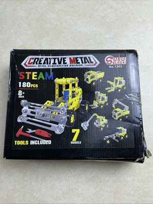 #ad Creative Metal Metal Construction Building STEAM 180 pcs Susu Block No. 1203 NIB $19.99