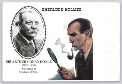 Postcard, Sherlock Holmes Sir Arthur Conan Doyle, Museum, Chrome Posted 6 x 4