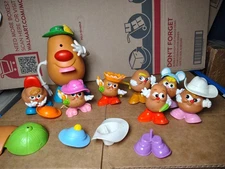 Lot  Pieces Vintage Mr. Potato Head Spud Kids Figures Hasbro Playskool 1980's