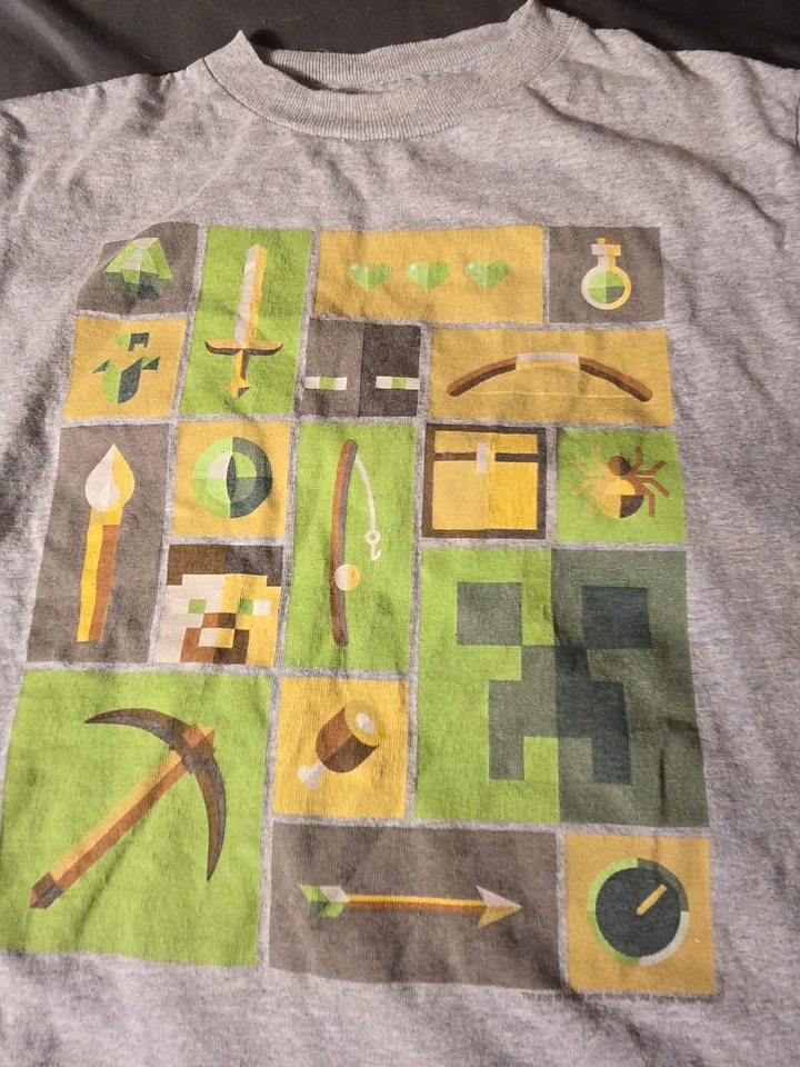 Футболка Mojang Jinx Minecraft для мальчиков размер XS 6/7 серая  - Изображение 2 из 2