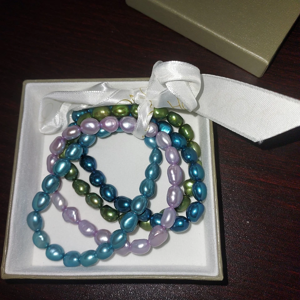 Juego de 12 pulseras elásticas Honora FreshWater Pearl (3 cajas) multicolor Foto 4 de 4