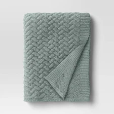 Chunky Chenille Throw Soft Green - Threshold