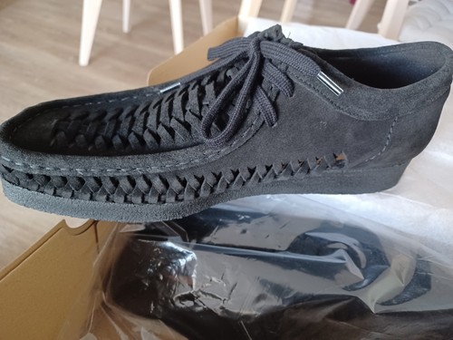 Supreme Clarks Schuhe Sneaker Sport Leder NEU Designer Luxus Gr. 10 / 43 Schwarz - Bild 6 von 8