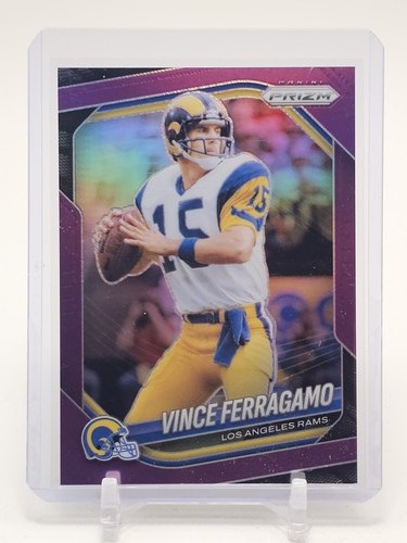VINCE FERRAGAMO 2025 PANINI PRIZM FOOTBALL PURPLE #240 /125 RAMS Q7240