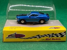 ORIGINAL NU-RORA MINI MODELS '69 MACH 1, BLUE, SUPER COOL, RRR NEW UNUSED
