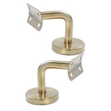2 Pcs Handrail Support Brackets Stainless Steel Banister Railings Indoor Stairs