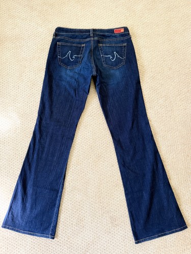 AG ADRIANO GOLDSCHMIED JEANS dunkel niedriger Bund weites Bein ausgestellt 215 $ 29 lang - Bild 4 von 7