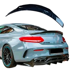 PSM Style Black Trunk Spoiler Wing Fit 2017-23 Mercedes Benz C205 C-Class Coupe