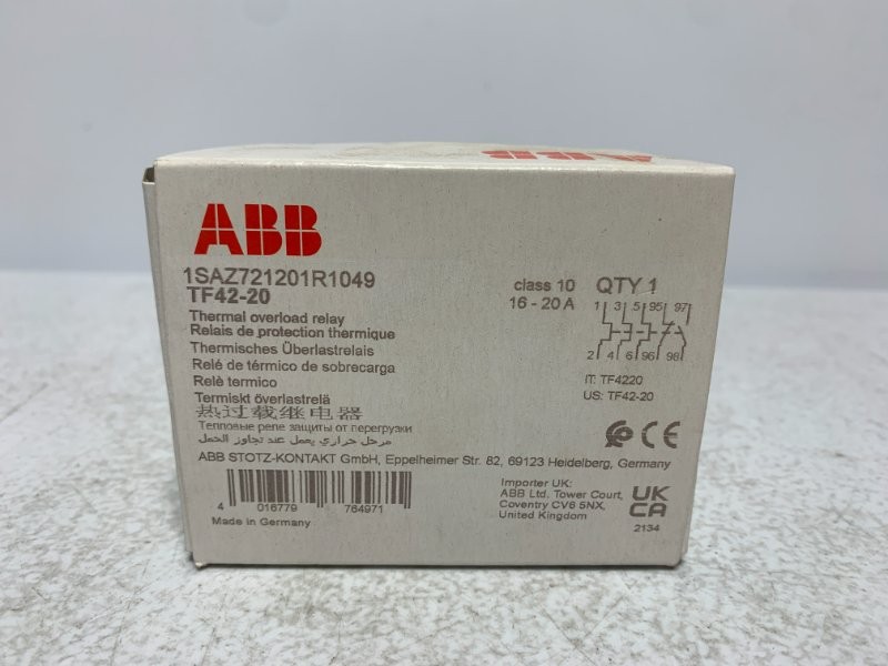 ABB TF42-20 Thermal Overload Relay 16-20A Class 10