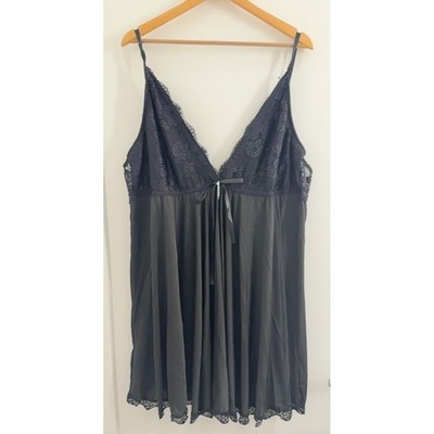 Women's Plus Size Floral Lace Slip Mini Dress Size 4XL Empire Waist Babydoll