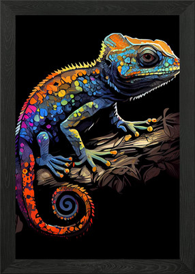 Eidechse gerahmtes Wandbild Poster Leinwanddruck Bild
