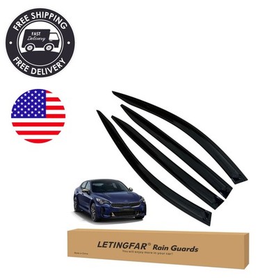 Kia Stinger 2017-2023 Custom Fit Window Visors & Rain Guards with Accessories