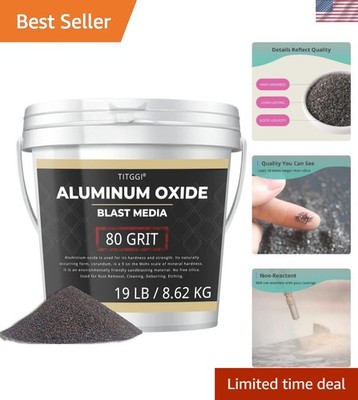 Versatile 19 LBS Brown Aluminum Oxide Blast Media for Rust Removal & Etching
