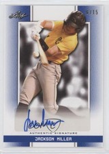 2019 Leaf Perfect Game National Showcase Blue 6/15 Jackson Miller Auto 0b5