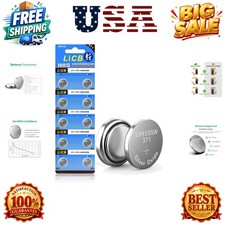 10 Pack 371 Watch Battery,Long-Lasting Leak-Proof,High Capacity Silver Oxid...