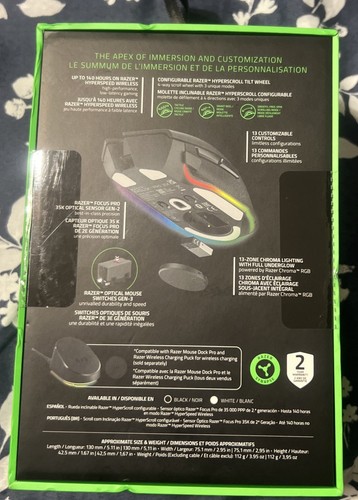 Souris de jeu ergonomique sans fil Razer Basilisk V3 Pro 35K RGB noire - Photo 2/2
