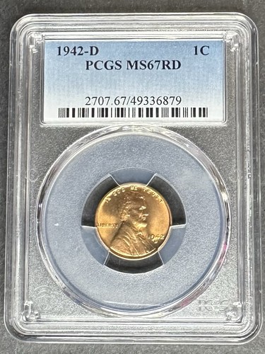 1942-D Lincoln Wheat Cent PCGS MS-67 RD, Buy 3 Items, Get $5 Off!!!