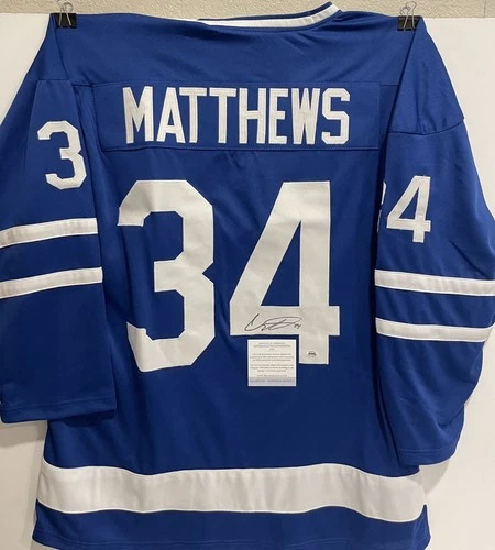 Auston Matthews Signed Toronto Maple Leafs Hockey Custom Jersey Autographed COA