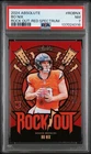 2024 Absolute #ROBNIX Bo Nix RC Rock Out-Red Spectrum /150 PSA 7