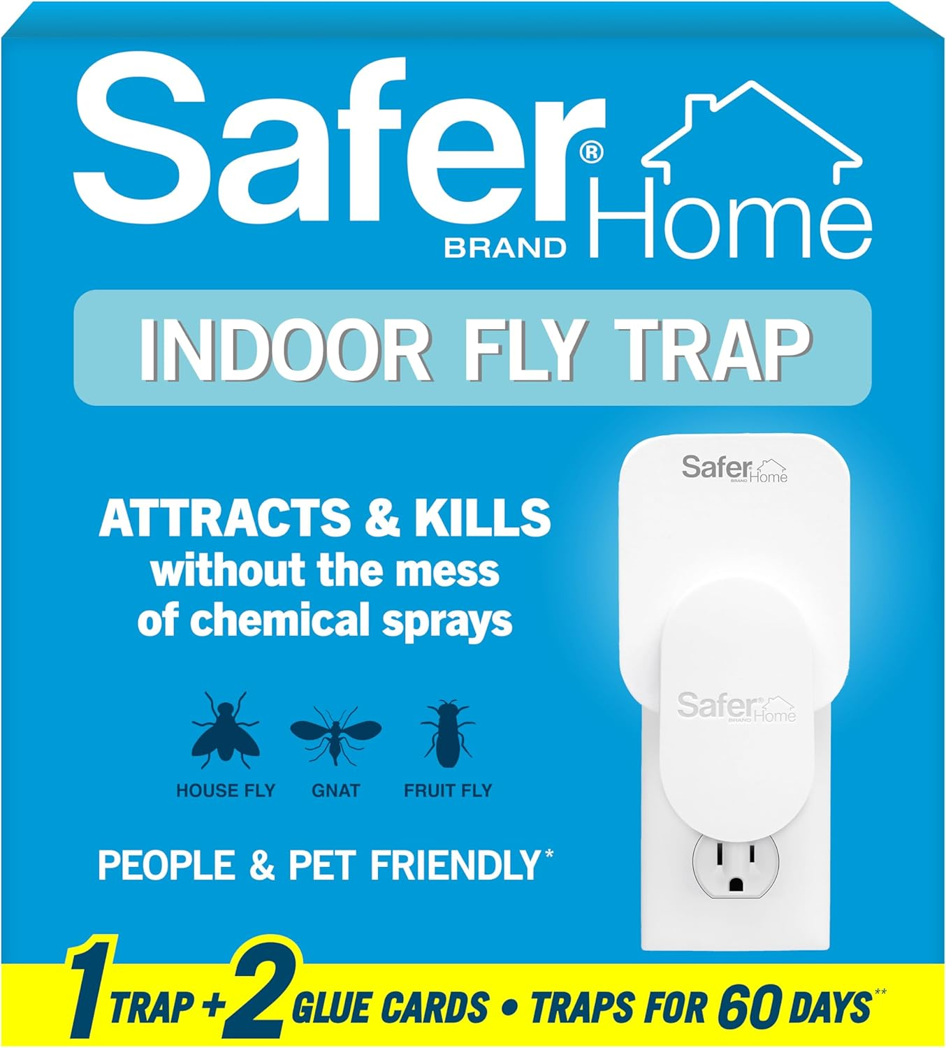 Safer Home Indoor Plug-In Fly Trap - SH502 - Effective Fruit Fly Traps for Indoo