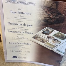 Creative Memories 12x12 Scrapbook Page Protectors 16 Sheets 7 blank pages incl