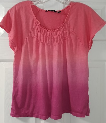 Tommy Hilfiger Damen T-Shirt Oberteil Shirt Koralle & Rosa Kurzarm Größe M - Bild 1 von 5