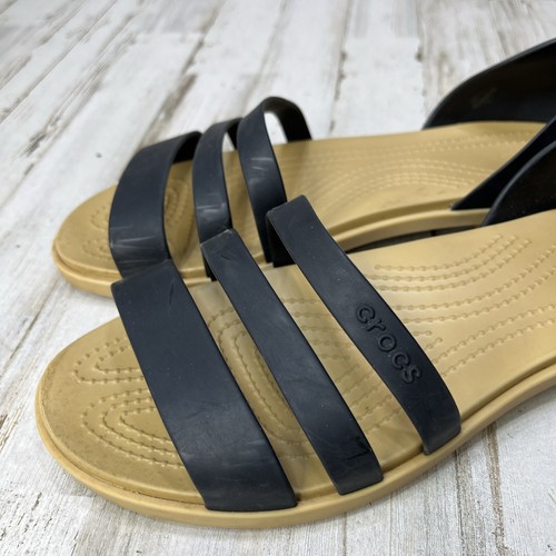 Crocs Iconic Comfort Classic Clogs Damen Gr. 9 schwarz Banyan Slipper 3 Streifen - Bild 3 von 11