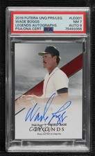 2019 Futera Unique Baseball Onyx Prospects & Legends /19 Wade Boggs PSA 7 Auto