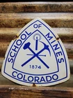 VINTAGE COLORADO SCHOOL OF MINES PORCELAIN SIGN OLD GOLD MINING MINER COLLEGE