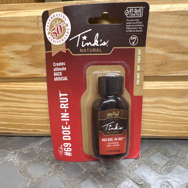Tink's #69 Doe-In-Rut Deer Lure RT-QuIC Tested Deer Attractant 1 fl oz
