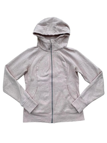 Lululemon Women’s Size 8 Scuba Full-Zip Hoodie in Heathered Meadowsweet Pink
