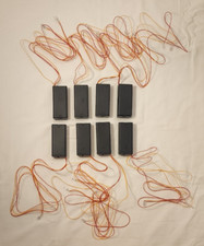 Lot of 8 - 2 AA battery case holder - w/ON-OFF switch  two RED LED lights each