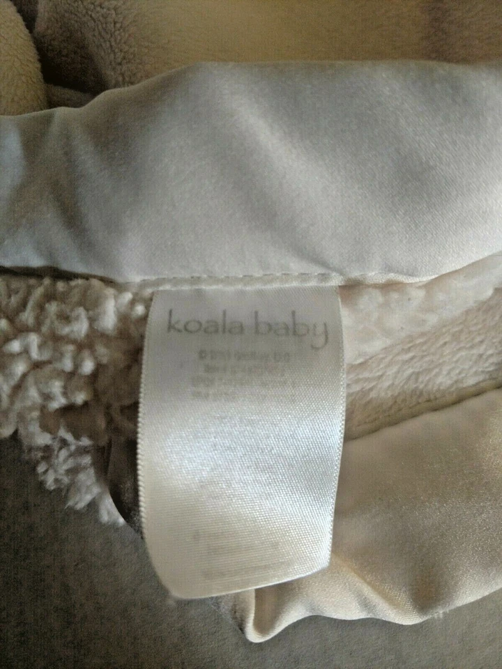 Manta bebé Koala niño niña gruesa sin patrón seguridad lisa adorno satinado Foto 4 de 4
