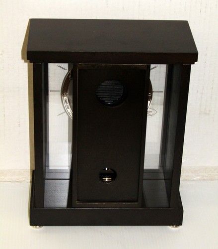 BULOVA MANTEL CLOCK- THE MERCER,BLACK WALNUT FINISH WESTMINSTER CHIMES B1717 - Picture 3 of 3