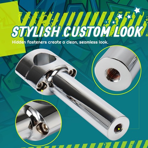 6" Rise 1.25" Clamp Handlebar Riser for Harley Softail Dyna Street Glide - Foto 4 di 7