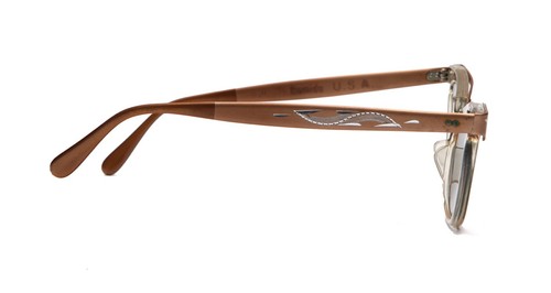 Vantage Romida Gold Cat Eye Sunglasses Rhinestones 5 3/4 Arms - Picture 5 of 9