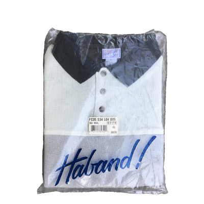 Haband CASUAL JOE Long Sleeve Polo Shirt Size XL Beige Gray