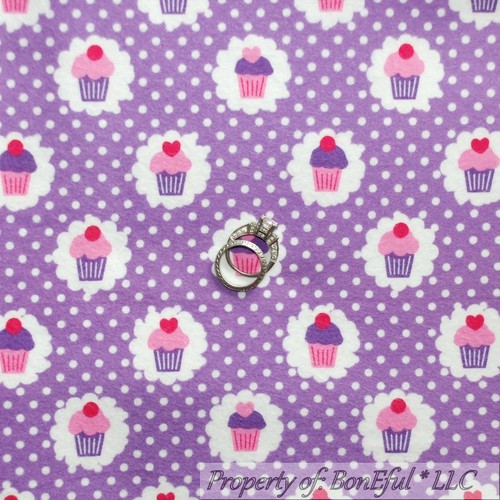 BonEful Fabric Cotton Quilt Brown Blue Purple Flower Pet Deer Green Tree L SCRAP - Picture 10 of 11