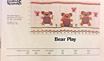 CREATIVE KEEPSAKES SMOCKING PLATE BABY BEAR PARTY CREATIVE KEEPSAKES SMOCKING PLATE BABY BEAR PARTY
