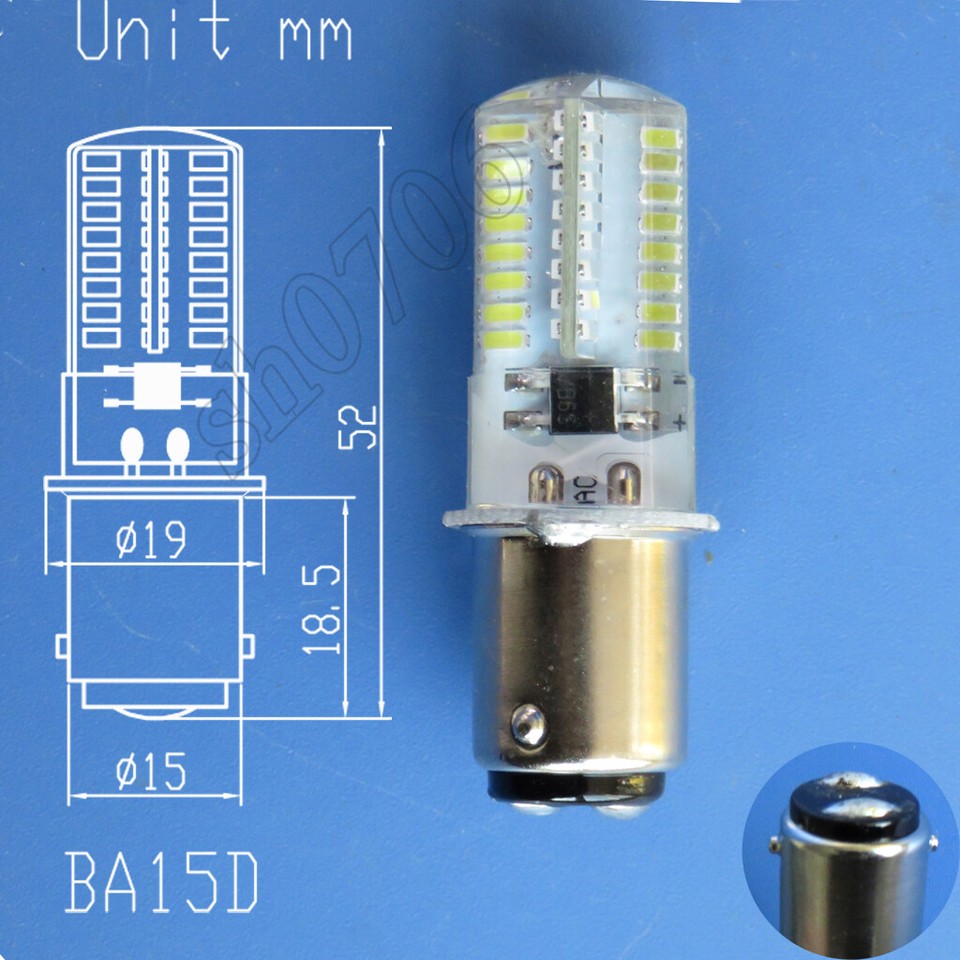 10x BA15D LED Light Bulb 64 3014 Kenmore Singer 301A 401A Black FW 221 10x-ba15d-led-light-bulb-64-3014-kenmore-singer-301a-401a-black-fw-221