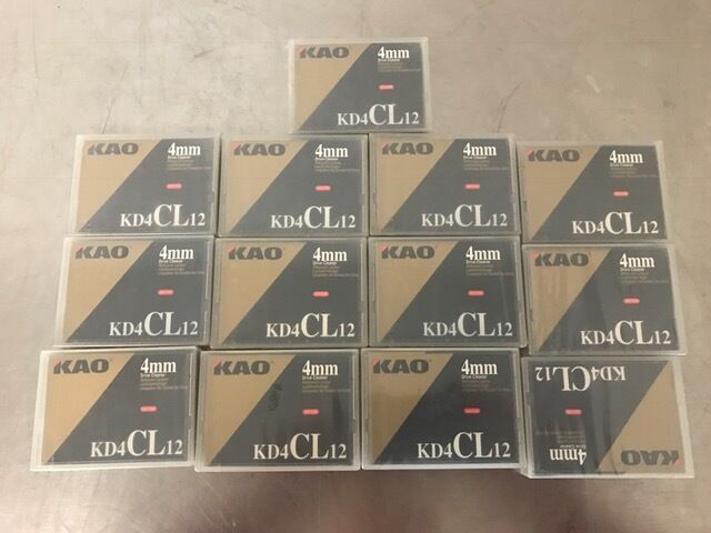 LOT OF 13 KAO 4mm Drive Cleaner Cartridge KD4CL12 12 Meters each NEW