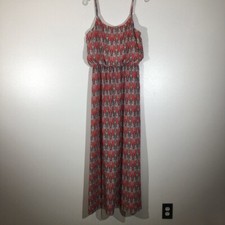A Byer Women's Silky Boho Print Long Sleeveless Maxi Dress - Size L